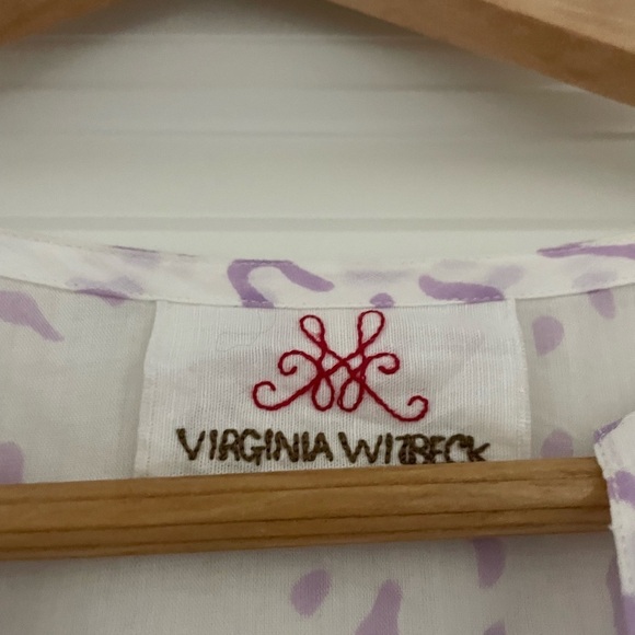 Virginia Whitbeck Designs Animal Print Pastel Maxi Cotton Kaftan Dress - Picture 4 of 8